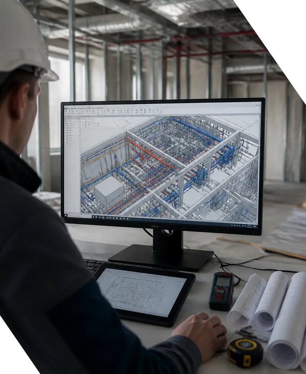 Создание BIM модели инженерных сетей для объектов в Озёрске